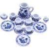 Ceramic Mini Tea Set Dollhouse Porcelain Tea Cup Playset Dollhouse Play Toy For Kids Miniature Food Dishes Cups  Plates Gift