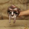 Copper Polish MF DOOM Mask  Handmade Metal Hip Hop Rap  DOOM Cosplay Mask