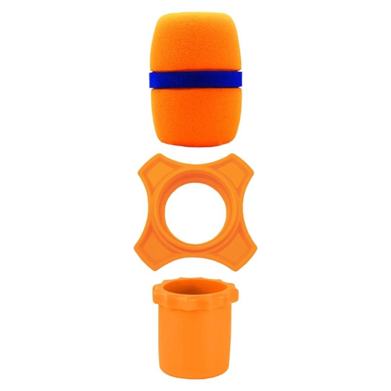 3Pcs Thickened Microphones AntiSlip Rings Dustproof Cover for Enhanceds Stability and Protections