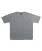 STAGE NAME Cool Soft Diamond Punching Knit Short Sleeve Tee_Gray