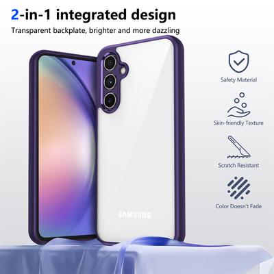 Kamera-LED-Schutzhülle aus durchsichtigem Acryl für Samsung iPhone Xiaomi Redmi für Samsung Galaxy A35 A55 A25 A15 A54 A34 A24 A14 A26 Cover Silikon TPU