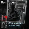 Forged Real Soft Carbon Fiber for Mazda 3 2010 2011 2012 2013 Accessories Car Gear Shift Frame Panel Cover Sticker Interior Trim