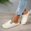 Cozy Plush Slip-On House Slippers for Women Soft Sole Warm Fuzzy Fabric Comfortable Indoor Footwear