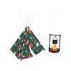 Dollhouse Teepee Tent Realistic Design Miniature Camping Set Fake Fire Decoration Creative DIY Resin Campfire Prop