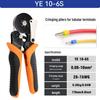 Tubular Insulated Needle Crimping Pliers 4/6-Sided Electrician's Terminal Crimpers