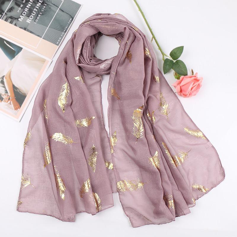New feather bronzing cotton women's popular scarf high-quality urban style accessories yarn versatile