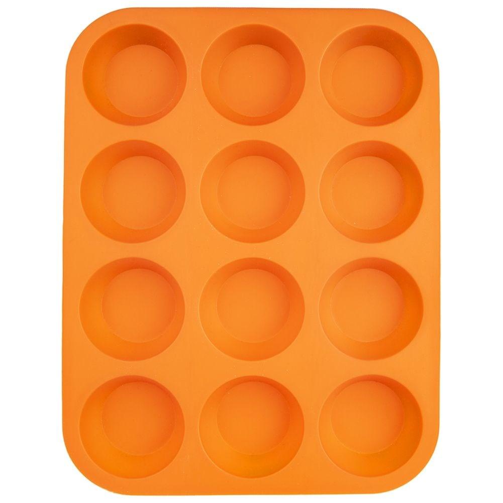 Backform für 12 Muffins Cupcakes Cupcakes Silikon Orange SILLINIE ORION 151719