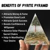 Crystal Pyramid Pyrite Tree Vastu Pyramid for Money Good Luck Prosperity Positivity Fame Vastu Reiki Healing Wealth and Abundance