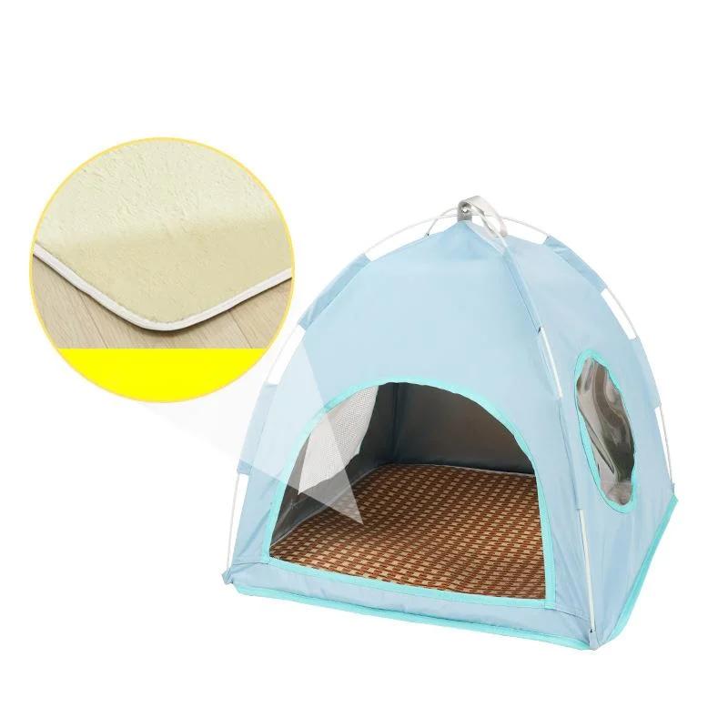 

Cool summer mat outdoor pet nest tent breathable foldable solid simple pet cage 50 50 45