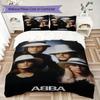 ABBA Muster Bettwäsche Steppset Bettbezug Kissenbezug Heimdekoration Geburtstagsgeschenk (1 Bettbezug + 2 Kissenbezüge (ohne Füllung))04