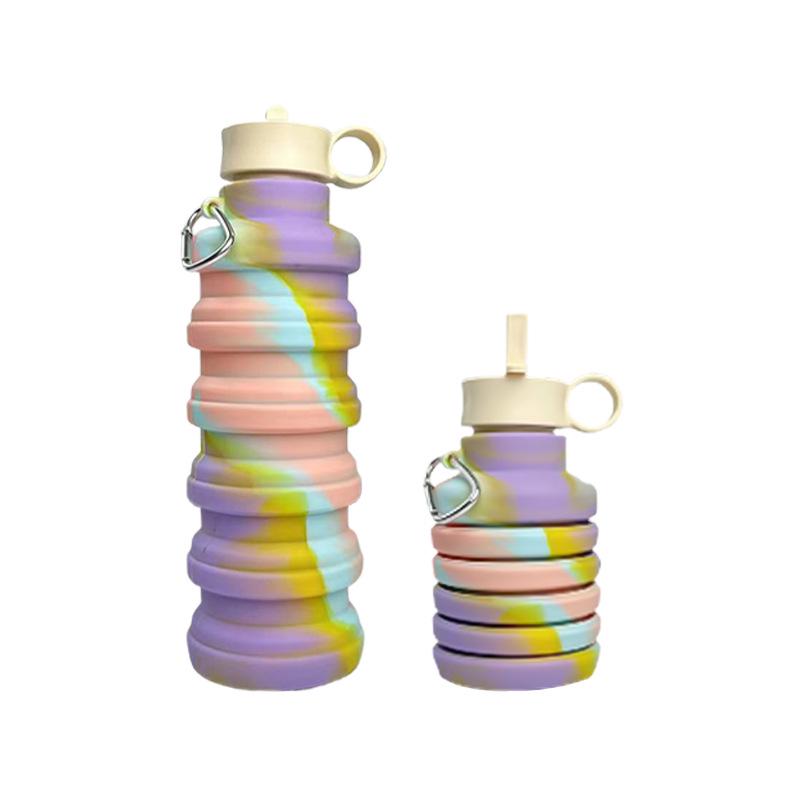 Silicone Folding Water Cup 500ml - Large Capacity Sports Outdoor Kettle