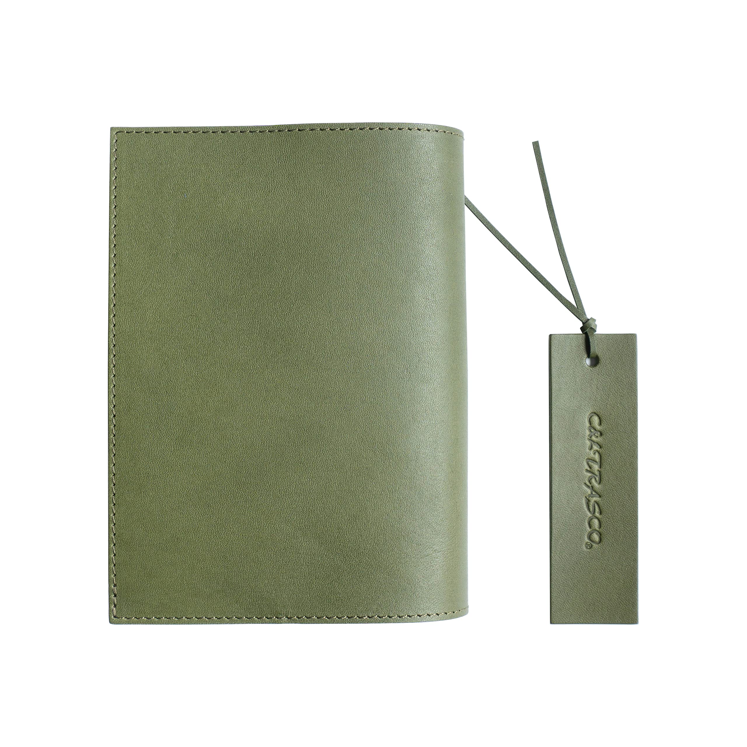 

C&L TRASCO A6 Book Cover Zeaba Antibacterial, Japanese Artisan Finish with Bookmark, Forest Green