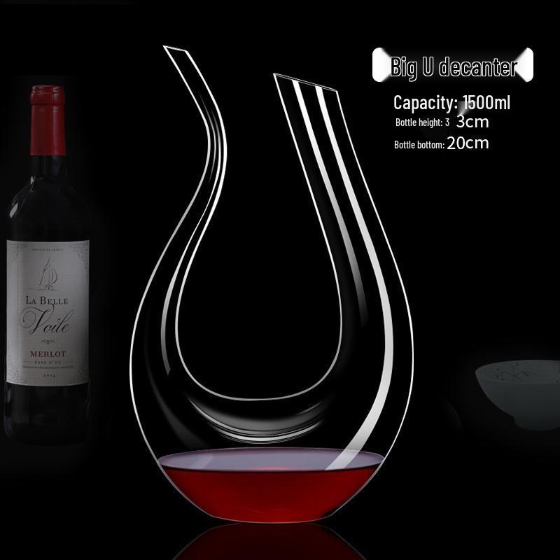 Lyxigt Kristall Vinrött Vinglas & Karaff Set