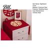 Satin Dust Cover for Furniture Chinese Wedding Nightstand Burgundy Bedside Table Dustproof Cloth Bedroom Decor