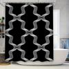 Modern Black White Shower Curtain With Unique Pattern Ideal For Bathroom Decor! (#1596802)