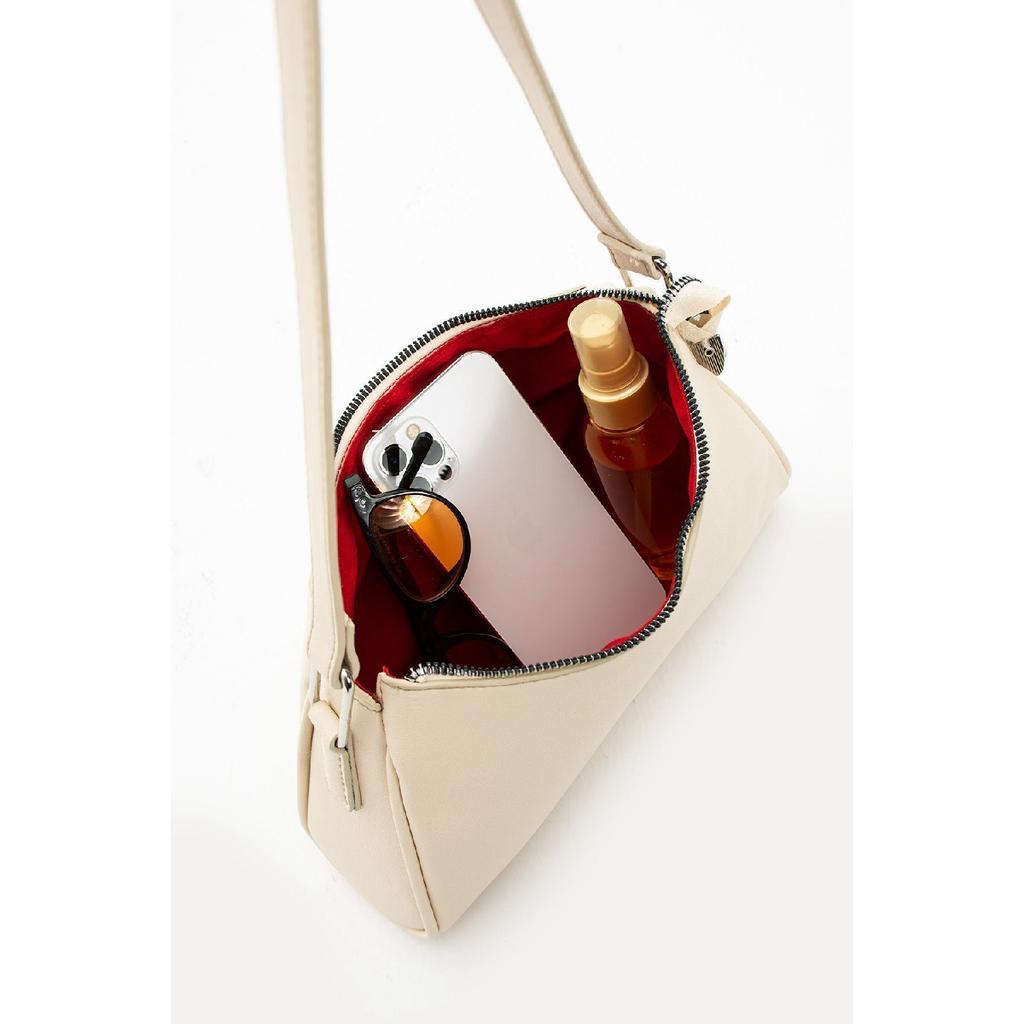 Women's Lined Zipper Closure Baguette Ring Handbag And Shoulder Bag