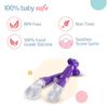 Luvlap Joy Star Baby Self Feeding Spoon Set Soft Silicone Tip BPA Free Toddler Utensils Pack of 2 Pcs Magenta White