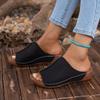 Nuevas sandalias de cuña con punta abierta para mujer, Sandalias cómodas transpirables a la moda de verano, calzado femenino con hebilla, zapatos de mujer