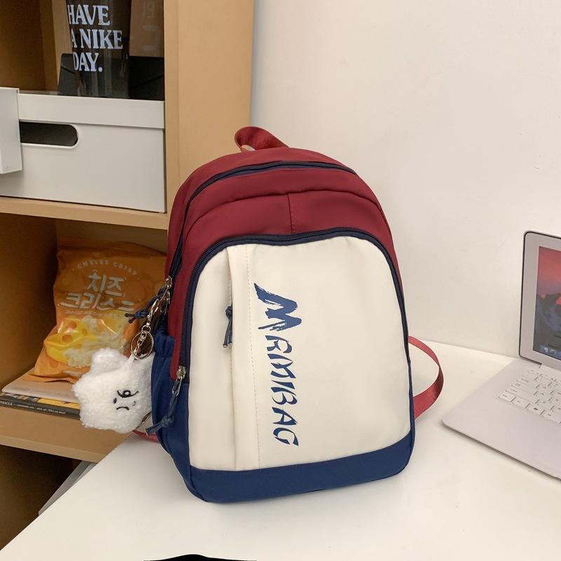 

Новый модный рюкзак с надписью flow, сочетающийся по цвету, универсальный студенческий школьный рюкзак большой вместимости, модный рюкзак для пары, для мужчин и женщин Without pendant