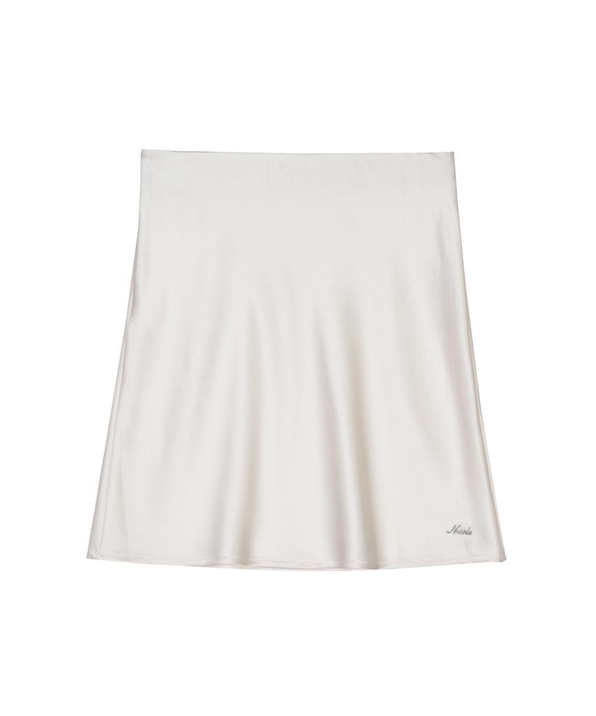 Nigaennikol Satin Slip Skirt_White