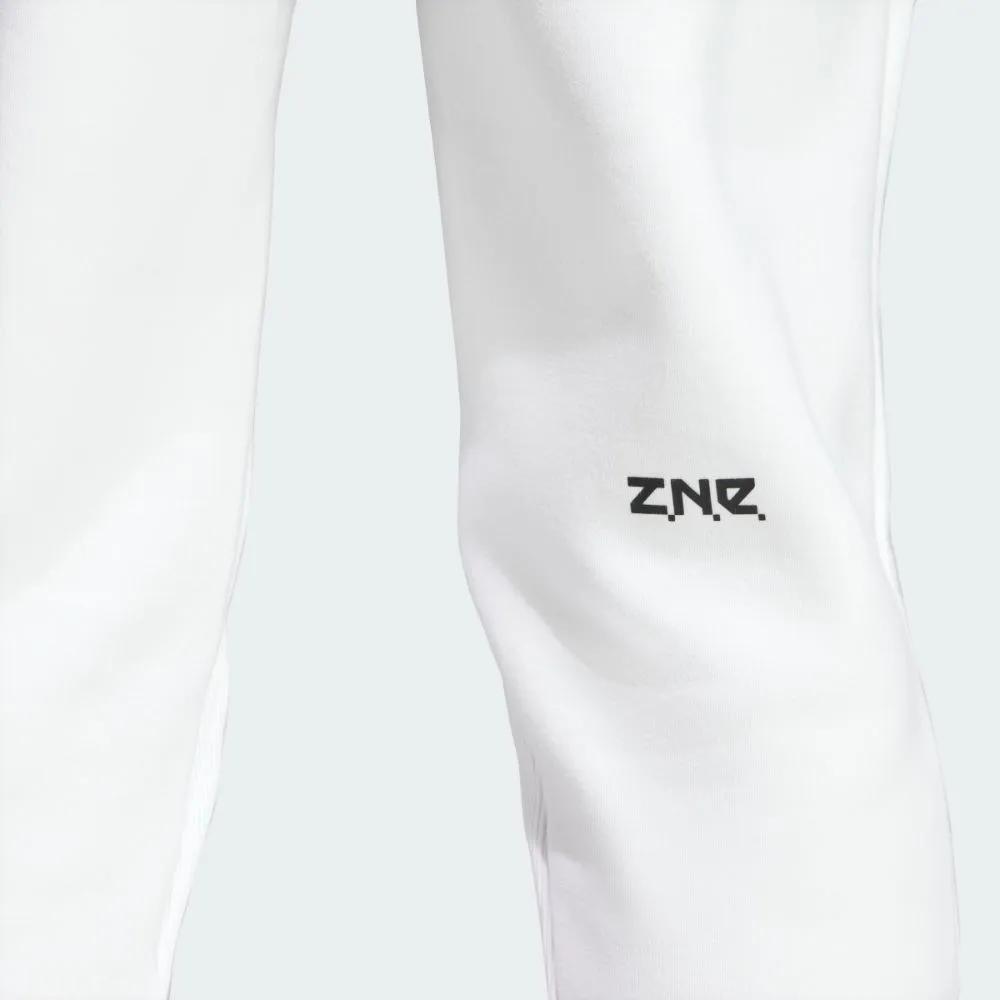 Adidas Z.N.E. Series Logo Patch Mid-Rise Elastic Cuff Knitted Sports Pants Men Pants White IN5105