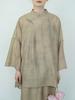 Johnature Women Chinese Style Shirts Solid Color Stand Tops Vintage Blend Summer Blouses Seven Sleeve Button Shirts