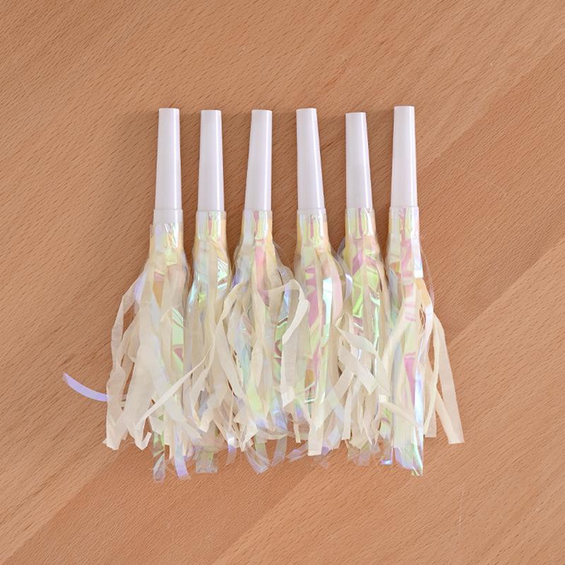12 pcs Colorful tassel blowing dragon toy whistle birthday party wedding decoration festival party atmosphere cheering props