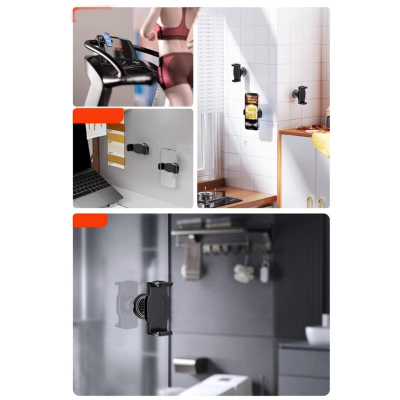 Universal Car Wall Mounted Gym Phone Mount Magnetic Bracket Featuring Secure N52 Magnet Technology for Workout Equipment