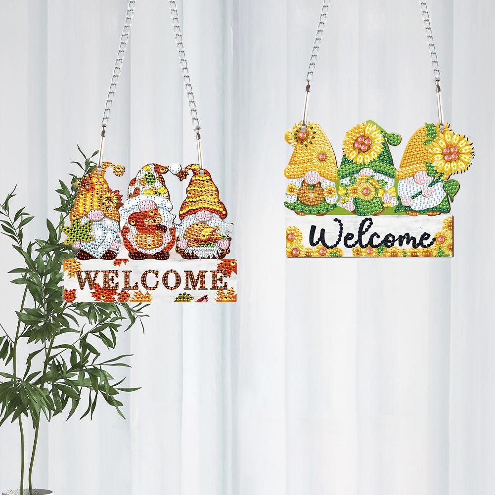 2D/Flache DIY Hänge-Diamant-Kunst-Kits Spezielle Form Strass Diamant-Kunst Fensteranhänger Fensterhängekunst für Heimdekoration