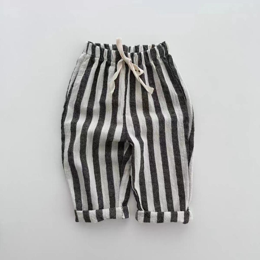 Children Clothing  Summer&Spring Kid New Soft Striped Jogger Pants Newborn Baby Loose Trousers for Toddler Boys&Girl