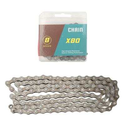 8-Gang Fahrradkette Kohlenstoffstahl 9-Gang Kette für Rennrad Mountainbike Braun