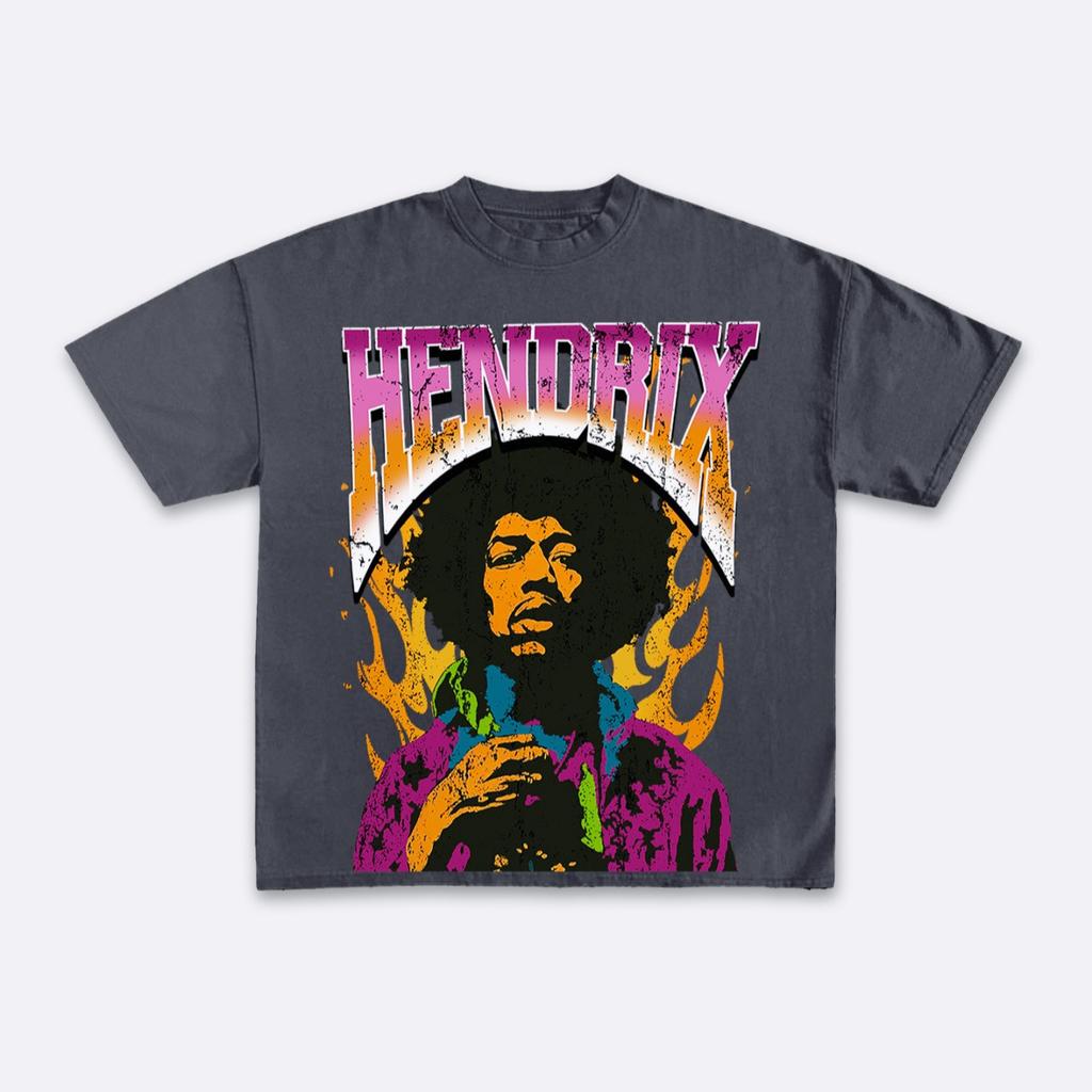 2026 FrühlingSommer Street Fashion Retro Jimi Hendrix Druck Herren Y2K Street Art Herren- und Damenbekleidung T-Shirt