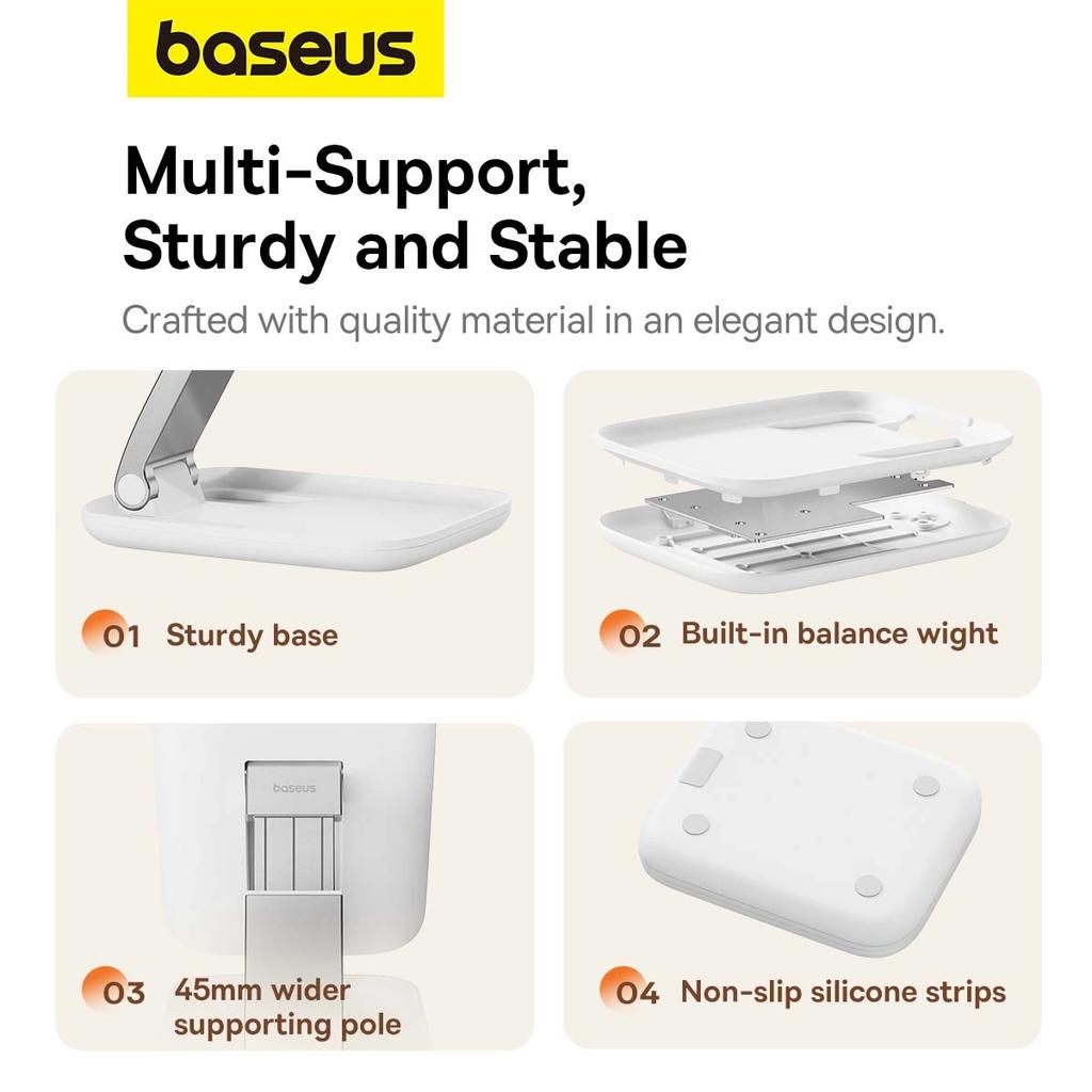 Baseus Bs-Hp009 Seashell Series Foldable Tablet Stand - White