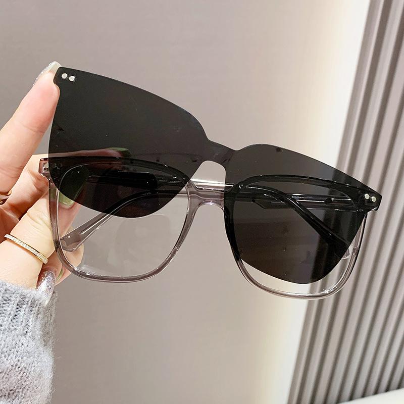 

Magnetic Polarized Clip On Sunglasses Women Men Fashion Brand Designer 2 In 1 Eyewear Trend Rice Nail Traveling Sun Glasses Polarized