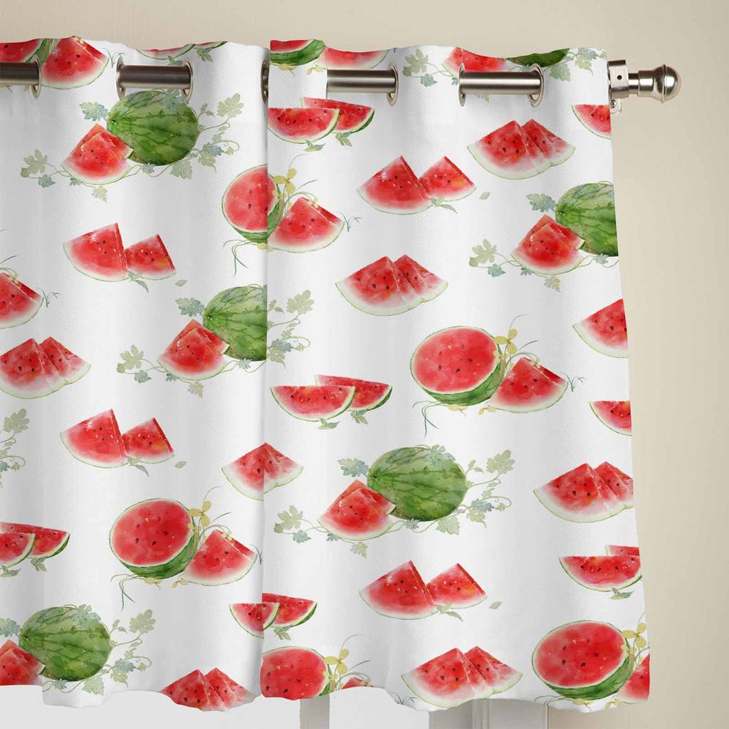 Summer Fruit Watermelon Window Curtains for Living Room Luxury Bedroom Curtain Kitchen Blinds Drapes Curtains