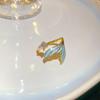 European and American oil dripping irregular lines open ring light luxury high-end ring personality temperament jewelry
