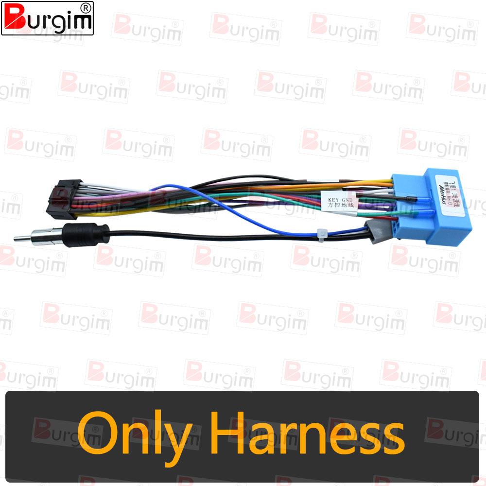 

Car Radio Fascias Frame For Honda FR-V Edix 2004-2009 10 inch 2DIN Stereo Panel 16PIN Wiring Harness Power Cord Cable Adapter only cable