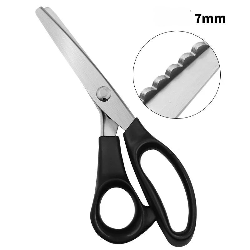 

3/5/7/10/18 мм ножницы из нержавеющей стали с треугольными зубцами для кружевной ткани, пошив одежды, зигзагообразная резка, портновские ножницы, швейные ножницы