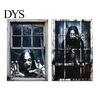 Festive Scene Layout 2Pcs Halloween Horror Window Clings, 80x120cm Spooky Ghost Skeleton Decorative Balcony Stickers Decal for Glass, Haunted