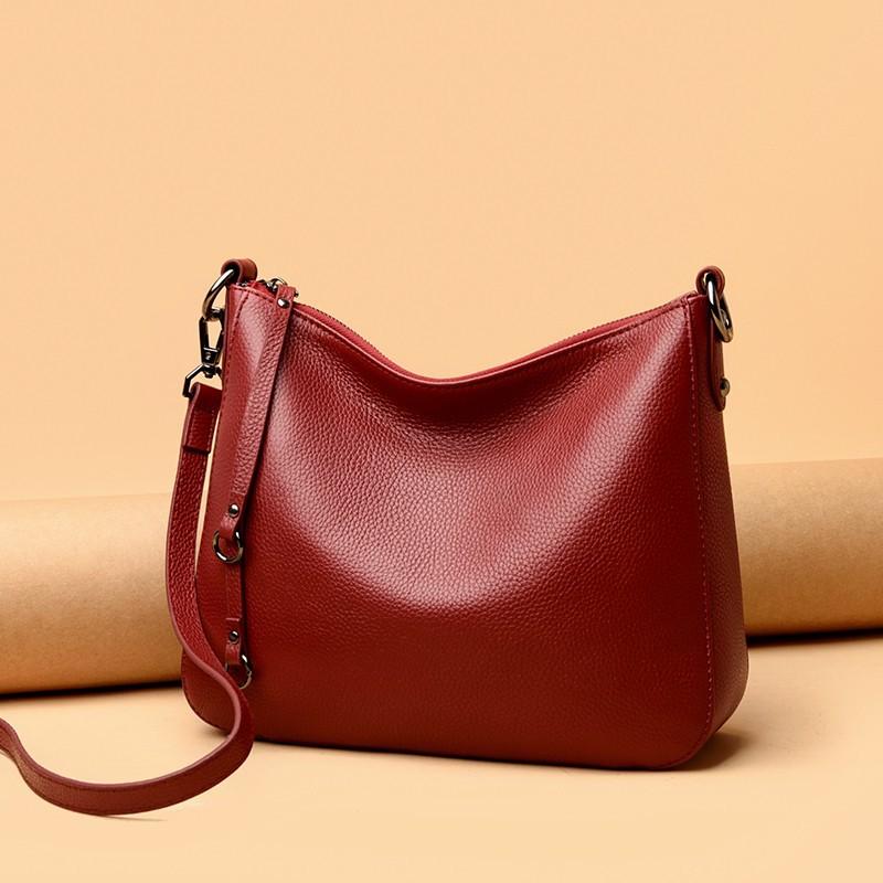 Leather Women'S Bag Fashion Shoulder Bag Messenger Bag Bag First Layer Cowhide Handbag