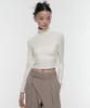 MUSINSA STANDARD WOMAN Women'S Slim Crop Turtleneck Long Sleeve T-Shirt [Cream]