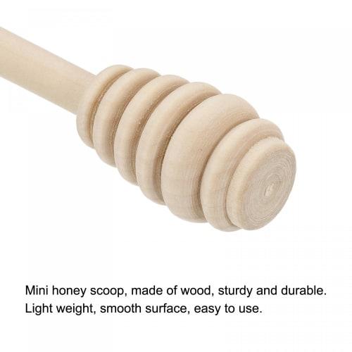 Uxcell Wooden Honey Dipper Sticks, Honeycomb Sticks for Honey Jar Dispensing, Wedding Gift, 140 X 24mm, Pack of 5