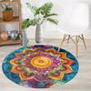 Luxuriöser Böhmischer Stil Runde Form Fußmatten Küche Flur Läufer Teppich Schlafzimmer Wohnzimmer Weicher Teppich Rutschfester Bereichsteppich