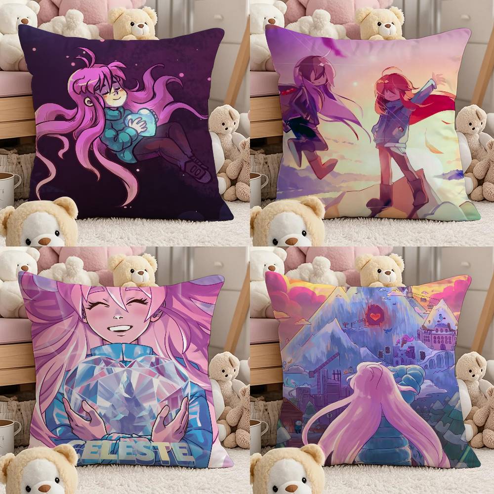 C-Celeste Game Funny Pillow Case Comfort Sofa Bed Silky Elegant Invisible Zipper Custom Decorative Cushion Cover