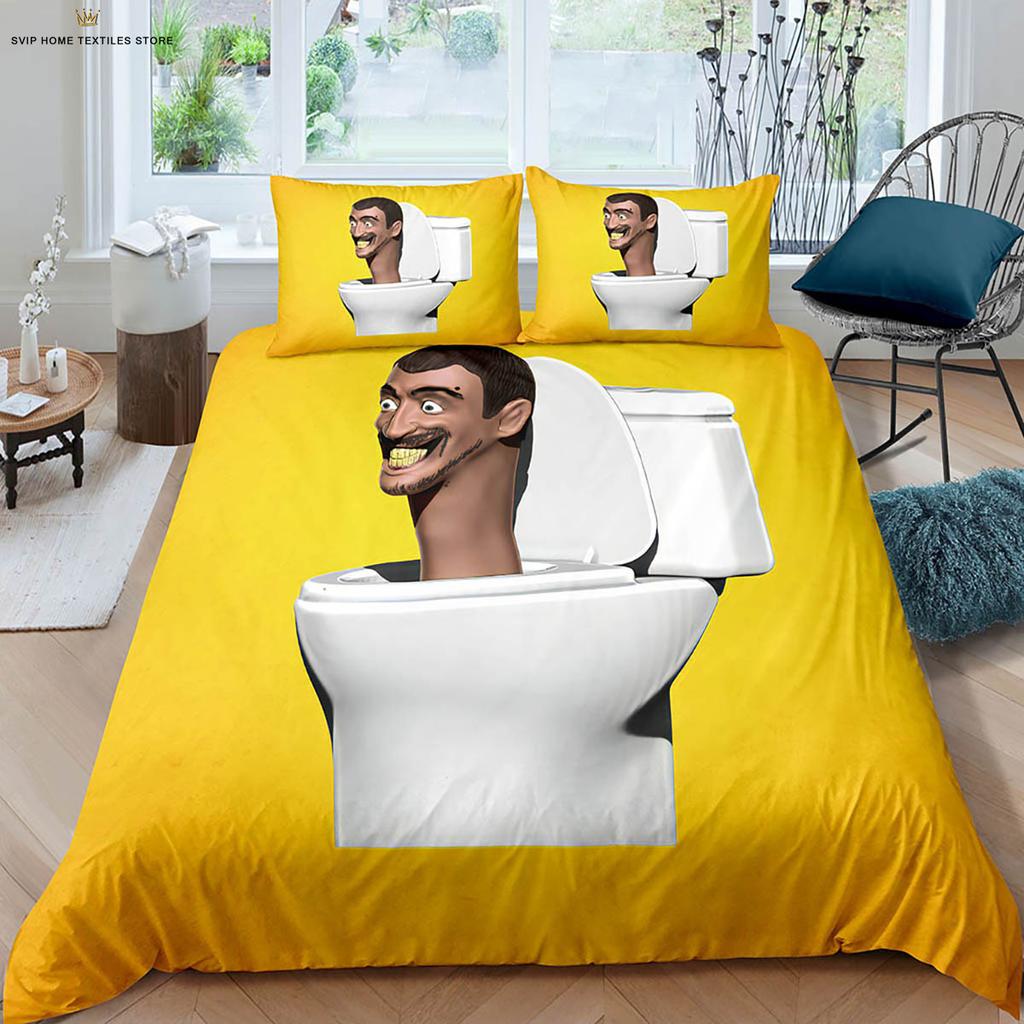 Comforter Animated Cartoon 3D Stereo Printing Children'S Room Bedding Set Three-Piece Set 3 Pieces