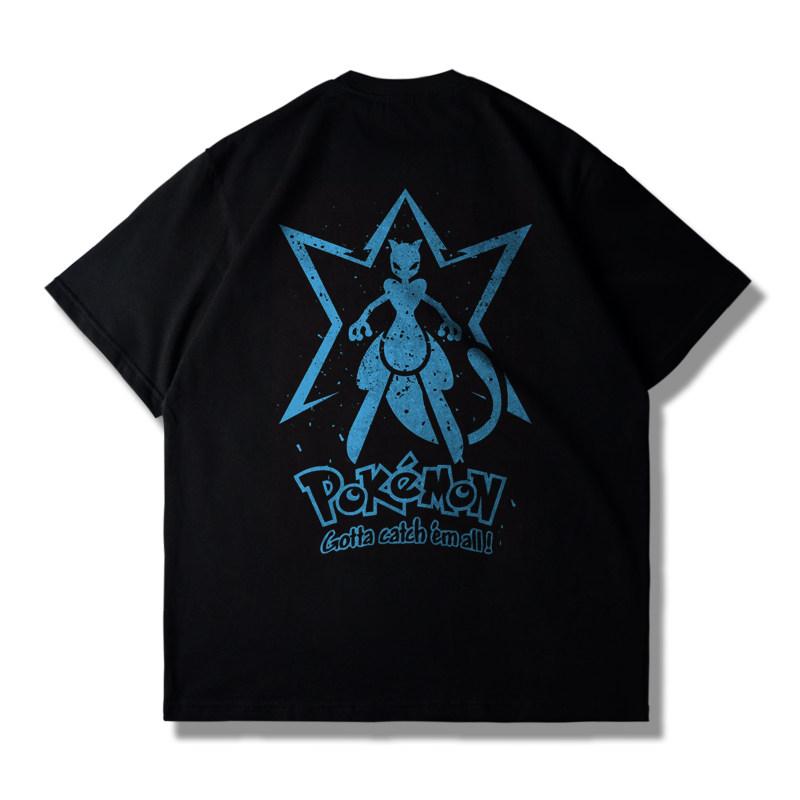 

Japanese Anime Pokémon Collaboration Moltres Zapdos ShortSleeve TShirt Loose Fit for Men and Women 4XL