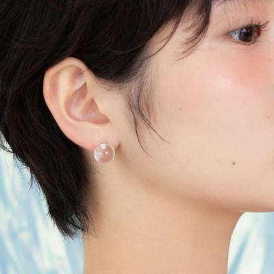 Geegee [silver925] Crystal Ball Earring (3size)
