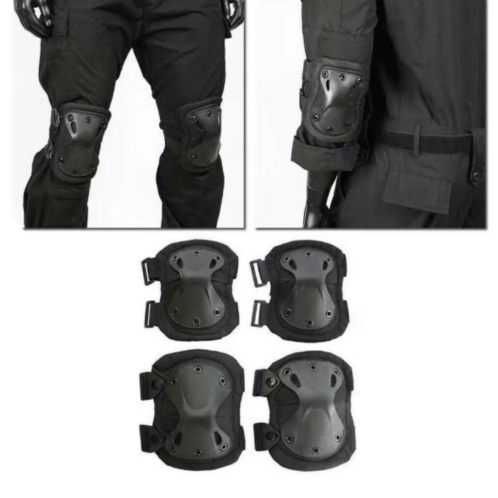 4Pcs/Set Professional Knee Pads Elbow Pads Impact Resistance Knee Protective Pad  Hiking