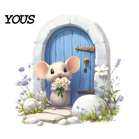 Versatile Wall Surface Stickers 3D Mouse Sticker, Realistic Easy Peel And Stick Decal, Waterproof Decorative Cabinet Door PVC Art for