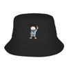 Handala Wearing Palestine Flag Bucket Hat For Unisex  FisherUnisex Hats Casual Hunting Caps Foldable Street Style Custom Sun Hats